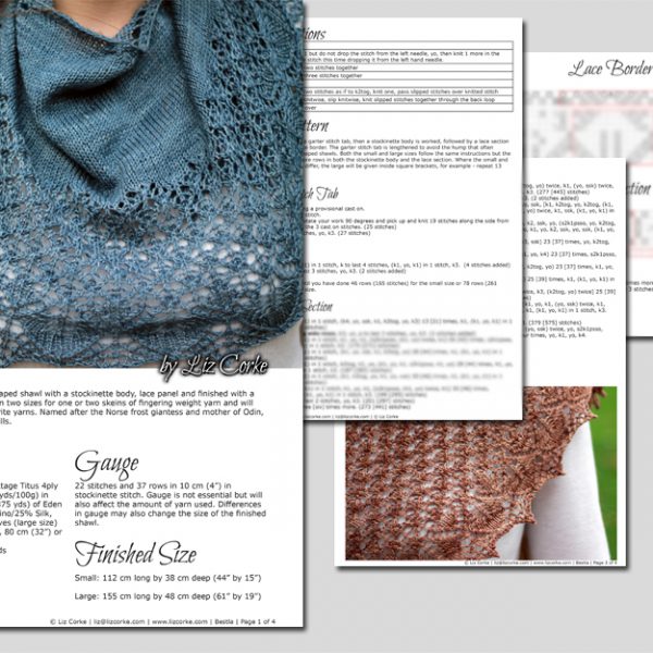 The a spread of the pages in Bestla