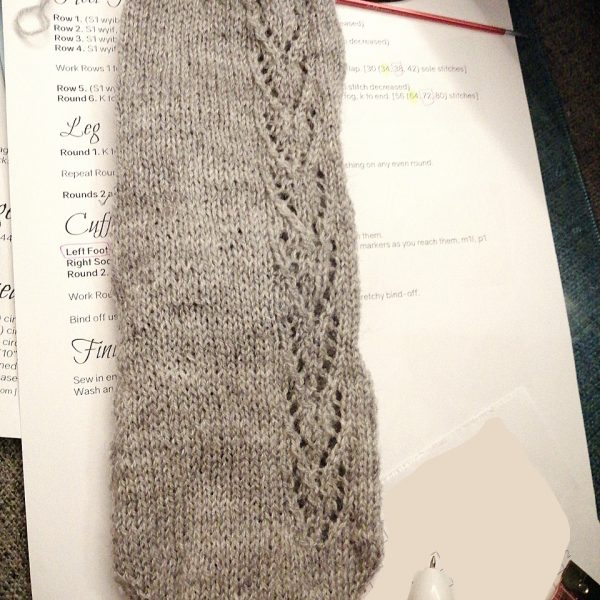 Haifa knit her medium Brocket in Socks Yarn