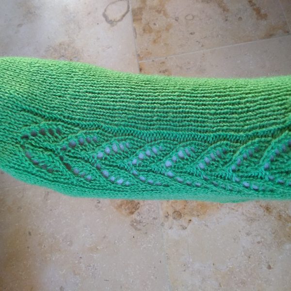 Li Fén knit her small Brocket in Regia Sock