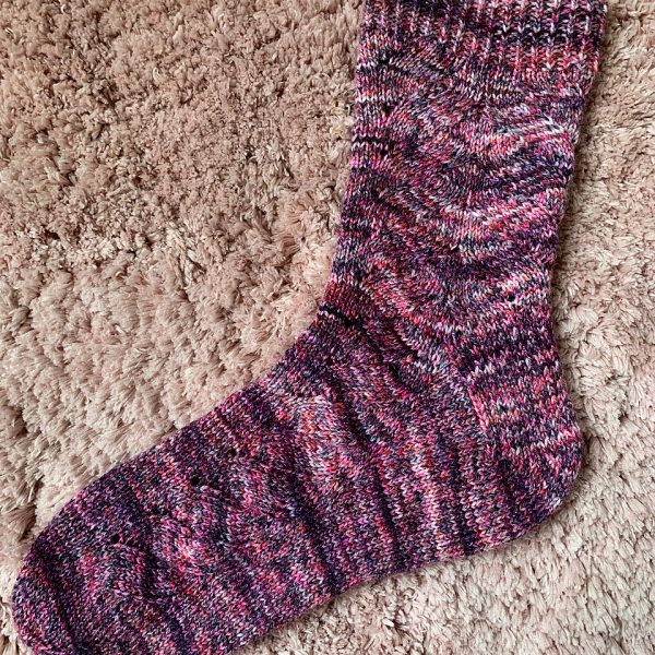 Rebecca knit her medium socks in KnitPicks Muse