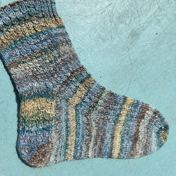 Elizabeth-Anne knit her medium sock in Kroy sock