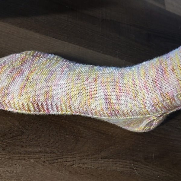 Betty made her large sock in Lady Dye Yarn Superwash Sock