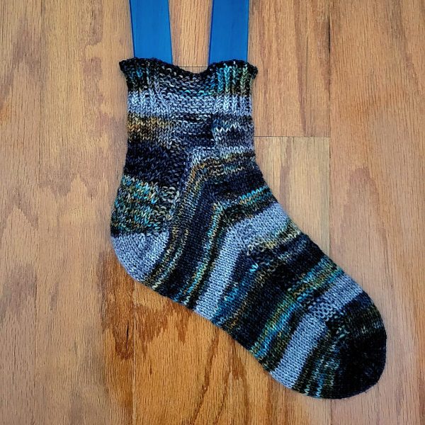 Karen used Fibrelya Kassou Sock Star Stripes in Mirage Paona for her small sock