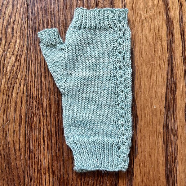 Steph knit her small mitt in Hey Sister Yarn Company Yarn