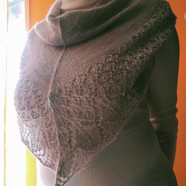 Giulia knit her Liath-Reòthadh in Fiber Passion Mystic Silk Light (Handmade)