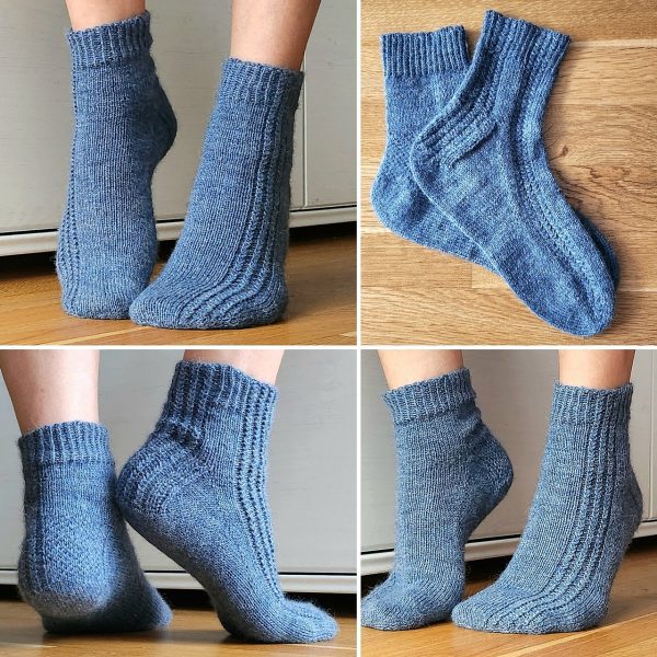 Jessica knit her medium socks in Adlibris Socki Fine