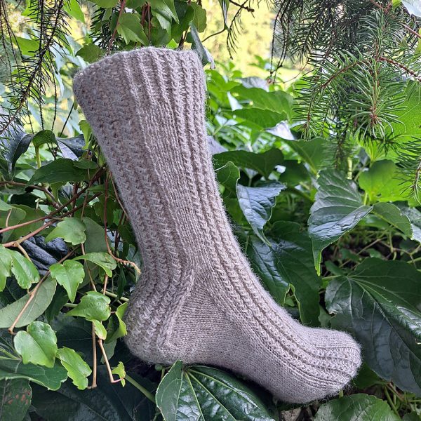 Katharina knit her small sock in Gründl Wolle Hot Socks Uni 100/50
